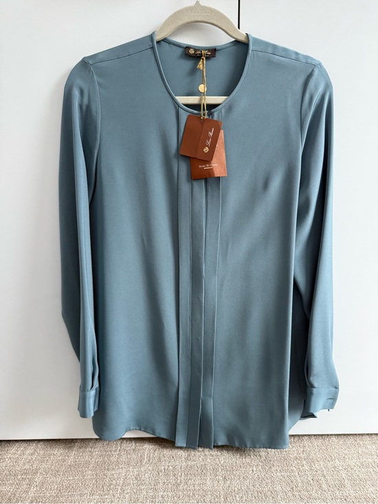 Loro Piana Tops - NWT Loro Piana Silk Blouse in Clay